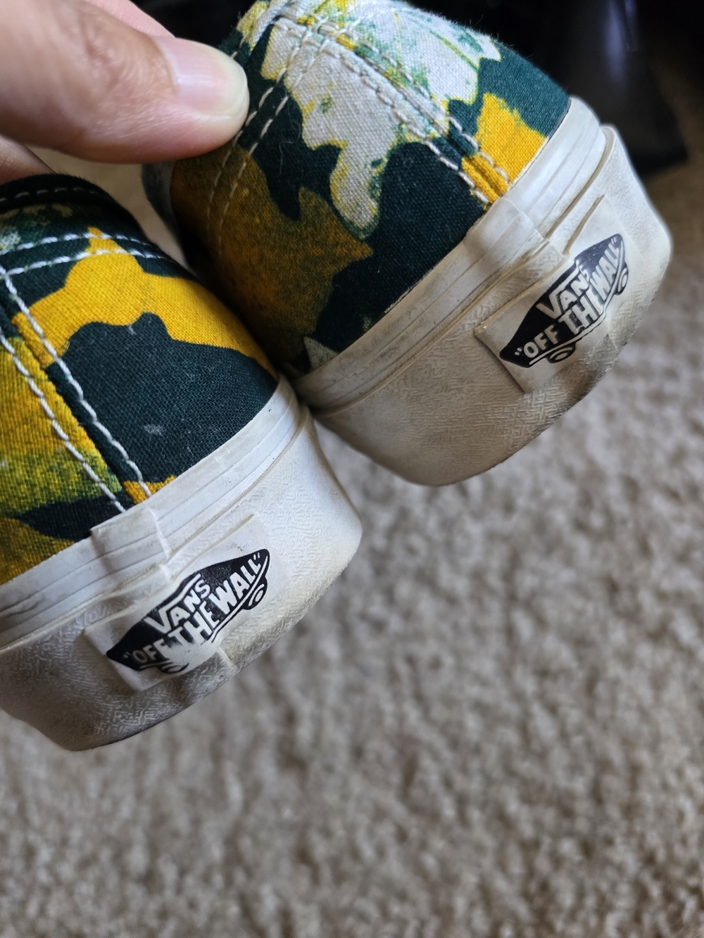 Vans Green & Yellow Women's Canvas Sneakers - Picture 4 of 7